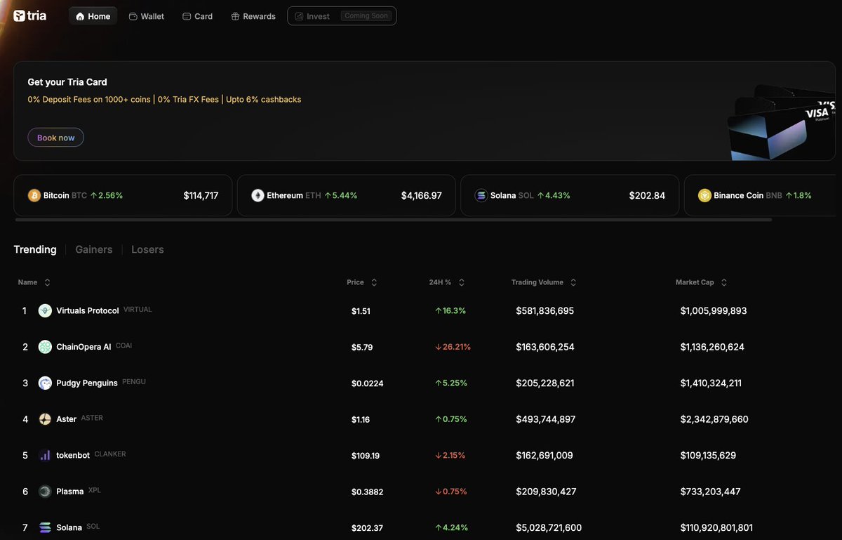 Last post of today

GN

I want to shout out to <a href="/useTria/">Tria</a> 

I was using their platform and happened to be holding Ethereum in my Tria wallet for <a href="/cookiedotfun/">Cookie DAO 🍪</a> cSNAPS

Now I'm a little bit richer than yesterday :)

gTria!