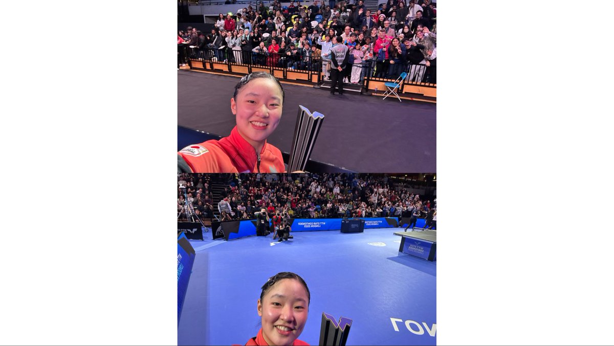harimotomiwa's tweet image. WTTスターコンテンダーロンドン🇬🇧
優勝することができました！

お父さんありがとうございました🙇‍♀️
この後の2大会も頑張ります💪