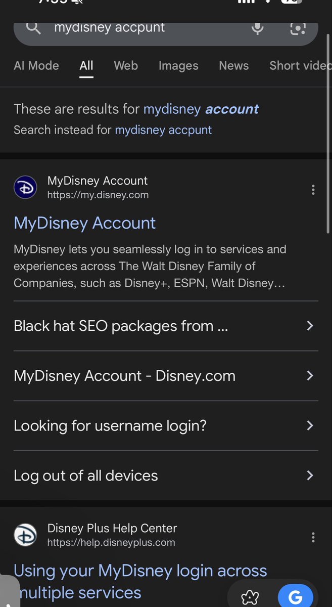 Someone on threads pointed out that Disney has accidentally indexed their black hat SEO packages. LMFAO