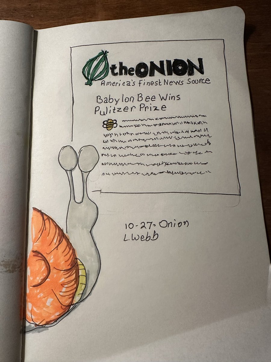 MLWebb's tweet image. #Inktober2025 Day 27: Onion
@TheOnion @TheBabylonBee
