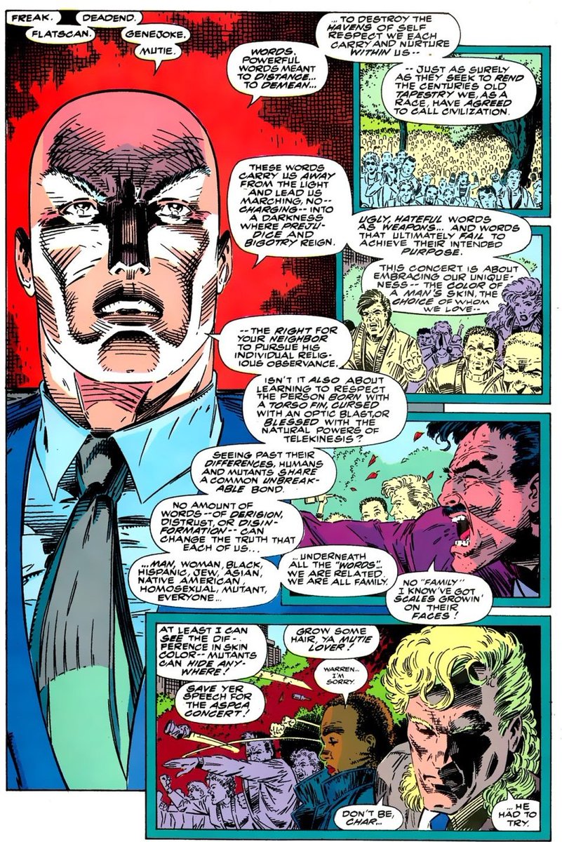 Evenadamas2's tweet image. I know many of us agree that the best thing for Xavier (and Magneto) is to step aside from the X-Men.
But for me, the best way to take advantage of Xavier isn't by sending him into space or killing him, but by giving him a political position, is where it would be best used+