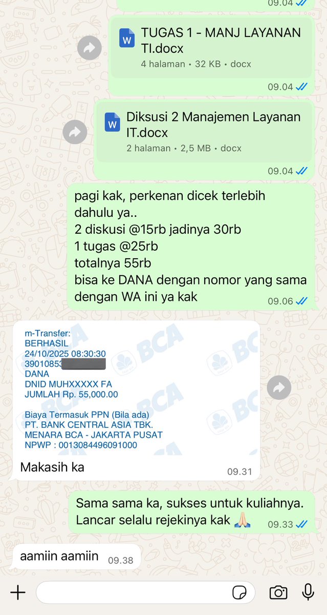 dearmytask's tweet photo. #TestiDearMyTask

Diskusi Sesi 3 udah kelar minggu kemaren tapi tugas 1 masih dibuka, sini sini gak perlu repot, kita aja yg ngerjain , sesi 4 jga bisa ya ✨ klik https://t.co/0RJu3O53Ag ya kak 😇

👍 Pengerjaan Cepat
👍 Free Konsultasi
👍 Privacy terjamin

Klik link di bio ya 😊 https://t.co/kzzr9VZtIL