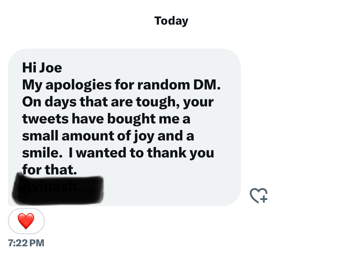 This makes me feel very happy. 
Thank you for this DM, friend. 🫂