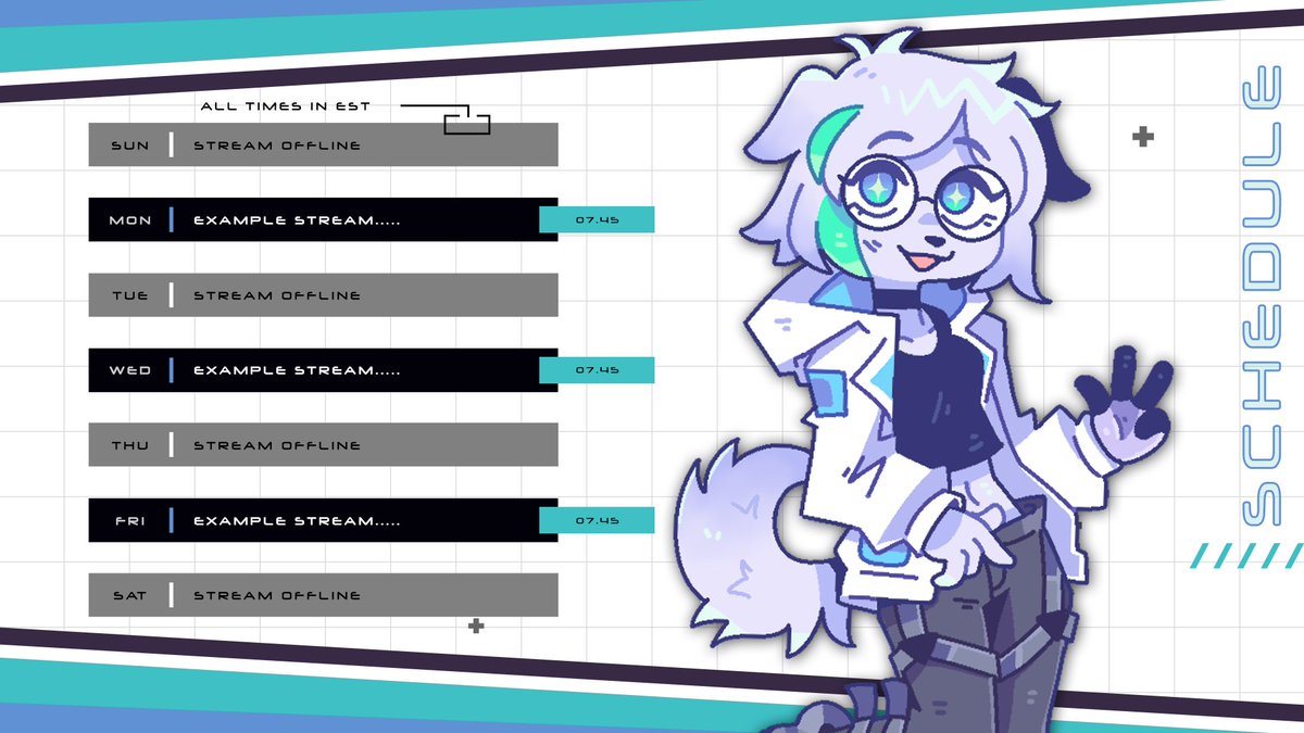 KatMegaByte's tweet image. I'm posting and pinning this for now so you can see a visual I'll make something more permanent and if there's a week that's different I'll post something for then.