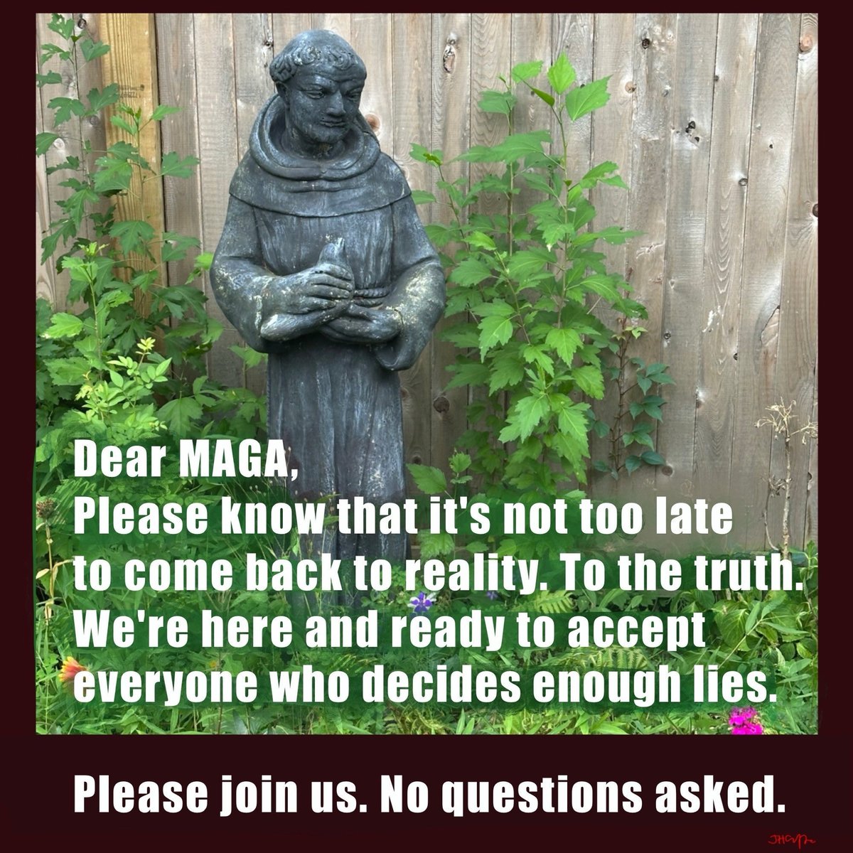 TommasinaResist's tweet image. MAGA:
Please. When are you going to tire of being laughingstocks of the planet? Of losing everything? Your healthcare? Your children's futures? 
Your self respect? 
You DO know he's lying to you-no matter what you say.
It's time to let it go.
A cult is not healthy.
#USDemocracy
