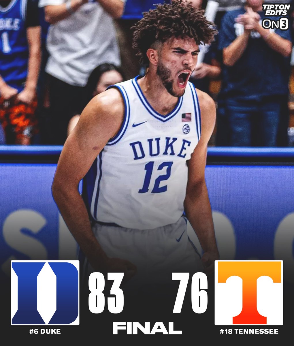 Duke takes down Tennessee in an exhibition in Knoxville. 

Dominant performance from Cam Boozer — 24 points, 23 rebounds, six assists, and two blocks. 

Isaiah Evans had 22, including four threes.