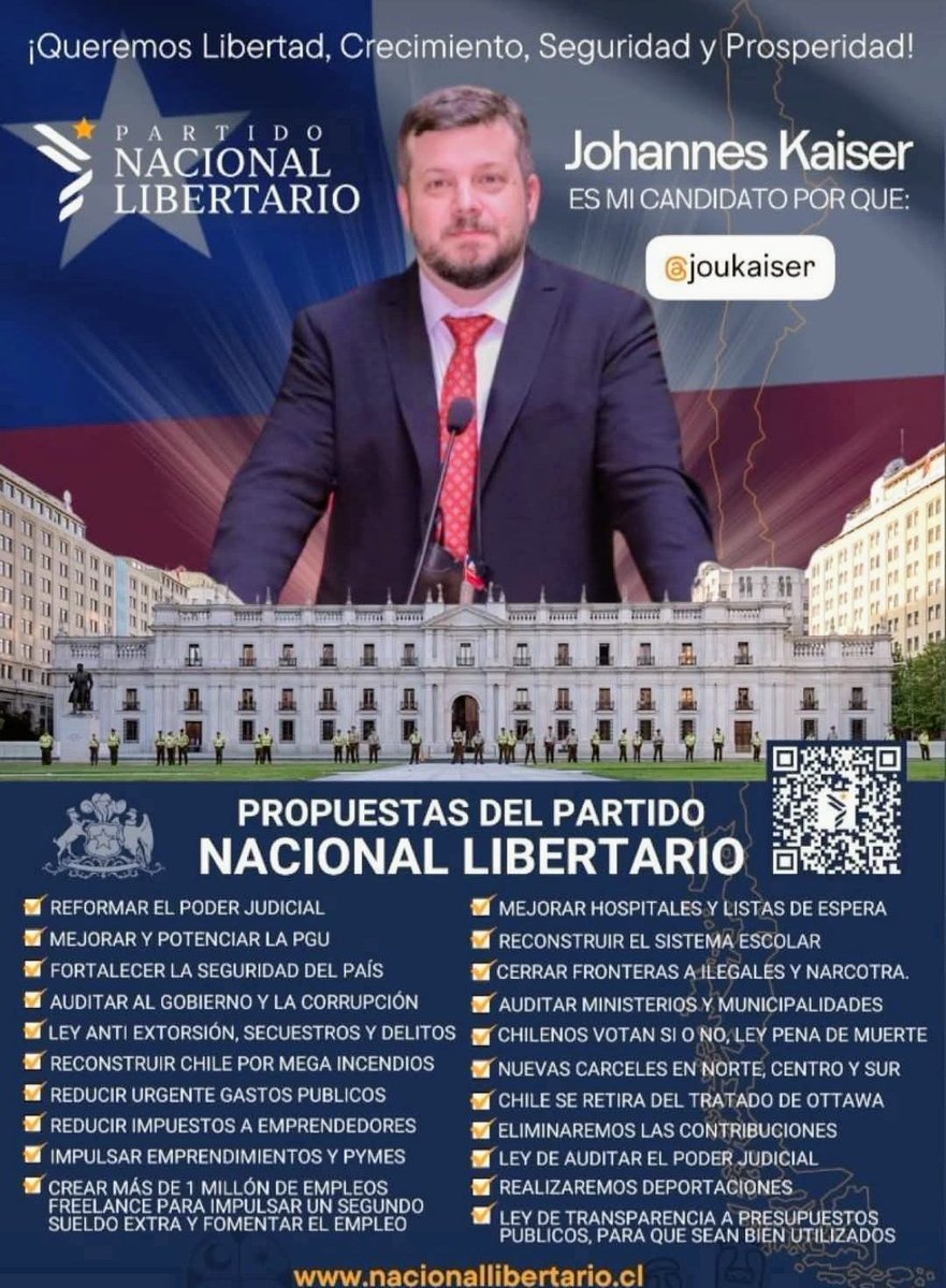 Grande <a href="/Jou_Kaiser/">Johannes Kaiser. Diputado por el distrito 10</a> el único capaz de recuperar este país. 🇨🇱 

x.com/Canal_de_JP/st…

#KaiserImparable