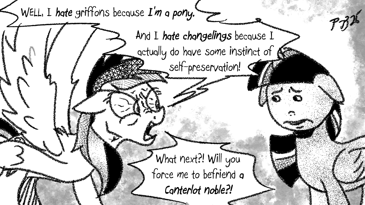 723 
Twilight is more and more concerned how fix her "passionate" pony friend.
#mlp #brony #fanart #art #humor #satire