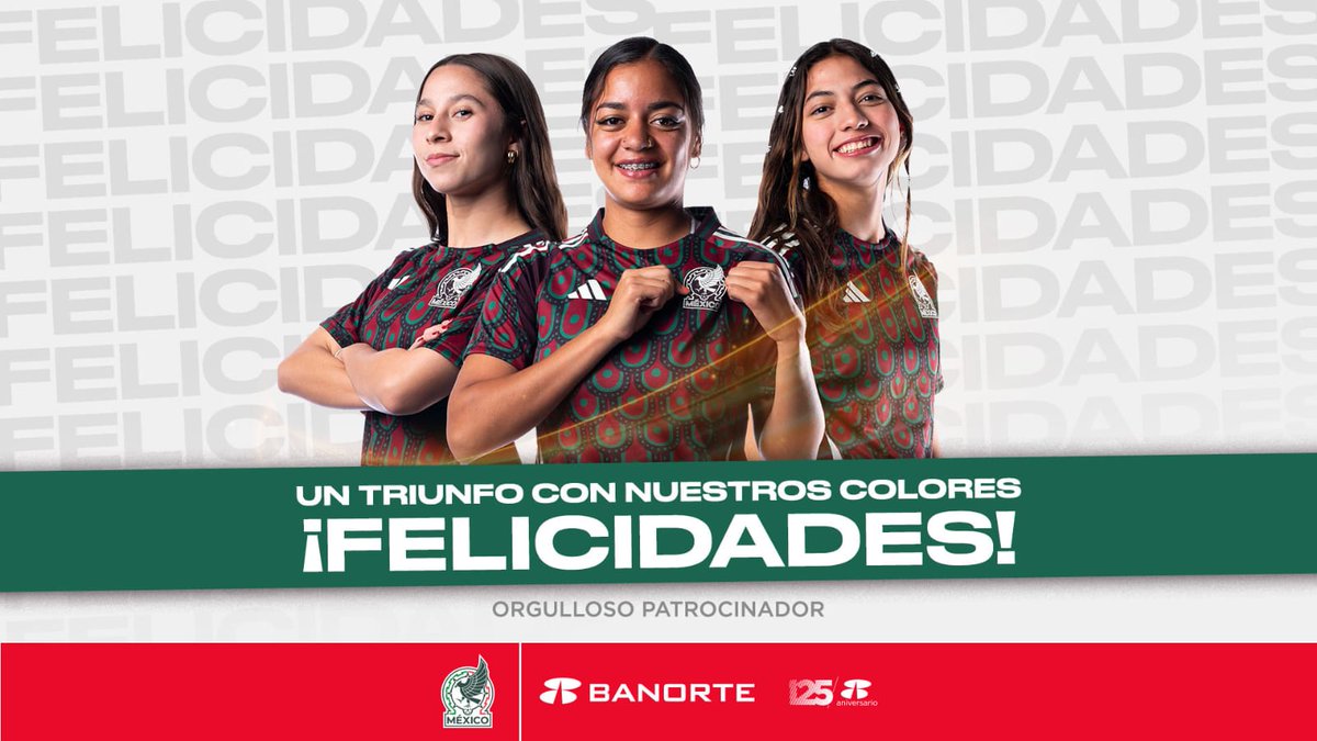 ¡Así se hace, <a href="/Miseleccionfem/">Selección Nacional de México Femenil</a>! 👏 Felicidades por este triunfo.