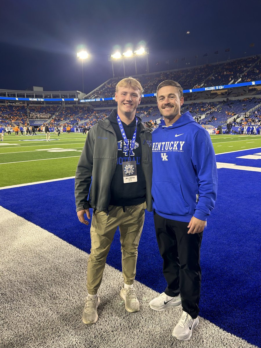 Thank you <a href="/CoachRay_UK/">Jack Ray</a> and <a href="/colebrittt/">Cole Britt</a> for an amazing conversation at <a href="/UKFootball/">Kentucky Football</a> Game day ! Can’t wait to be back !!!! 

<a href="/Oakley_Watkins/">Oakley Watkins</a> <a href="/pops51/">Brett Setzer</a> <a href="/CoachJ_Boulware/">Jay Boulware</a> <a href="/CoachDCharles/">Doug Charles</a> <a href="/Max__Duffy/">Max Duffy</a> <a href="/LagangaDavid/">David LaGanga ⭐️⭐️⭐️⭐️</a> <a href="/UKCoachStoops/">Mark Stoops</a> <a href="/jcesteswaugh/">Josh Estes-Waugh</a> <a href="/ChaseHeuke/">Chase Heuke</a> <a href="/KSRonX/">KSR</a>