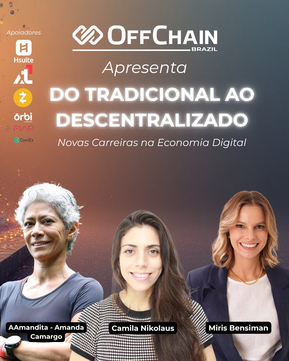 OffChainBrazil's tweet image. Mais um papo inspirador! Caso você esteja migrando de carreira ou buscando novos ares, esse papo é para 🫵 você!
Live: 27/10/25 21h

Link no próximo post.
#web3 #carreiras #offchain