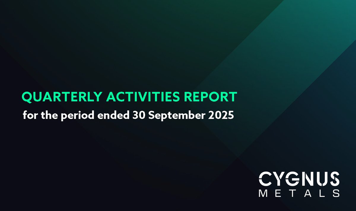 CygnusMetals's tweet image. 📄 September 2025 Quarterly Report: loom.ly/_WJauoA

Our Executive Chair David Southam said: “We achieved our goal of delivering a material upgrade in resources, including an initial resource for Golden Eye.

“With a 78% increase in Measured and Indicated Resources,…