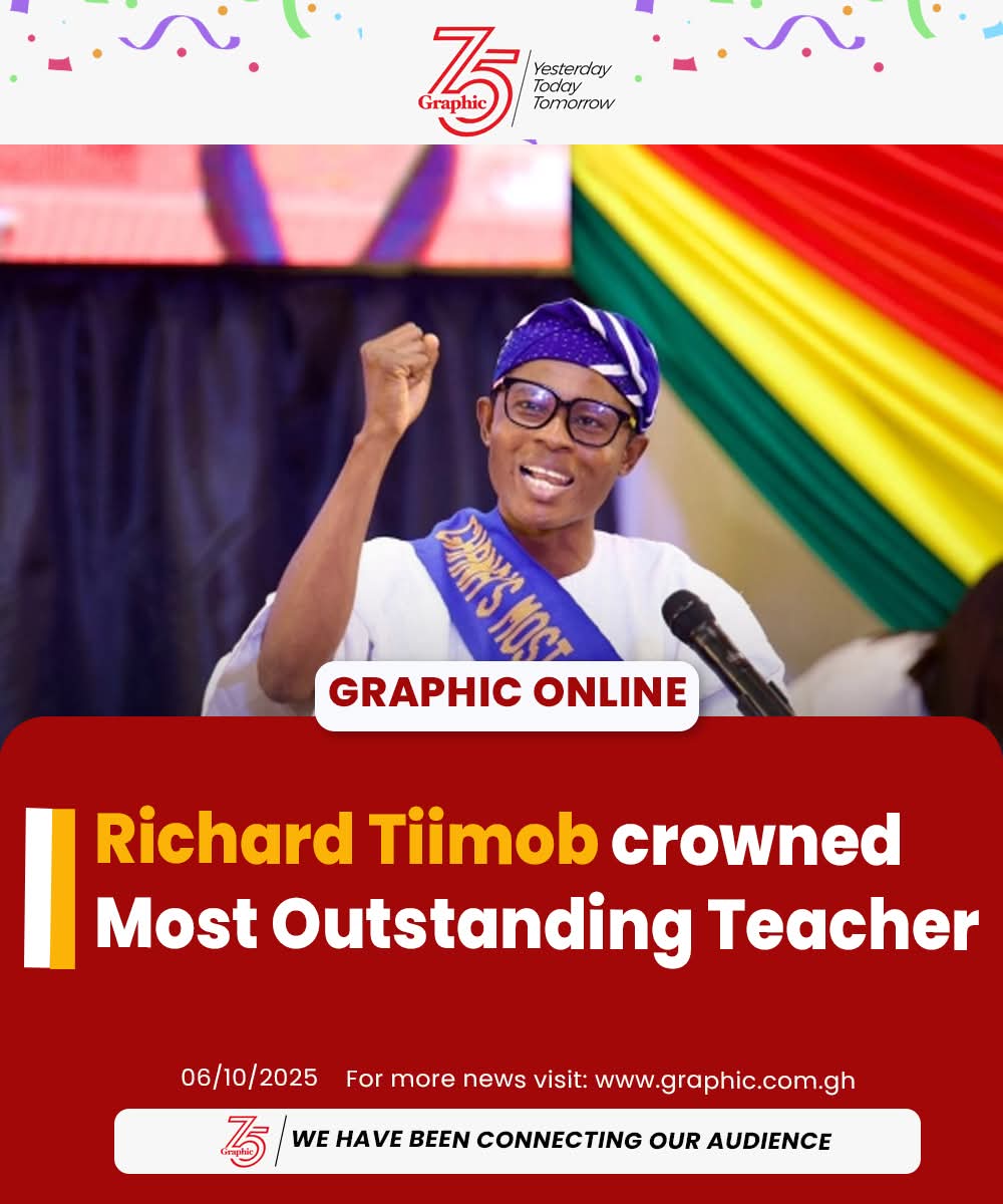 TiimobW's tweet photo. To the Glory of God, I was honoured to be named Ghana’s Most Outstanding Teacher 2025.
Grateful to Dr. Addai-Poku (Registrar NTC) and his diligent team, Minister of Education, Hon. Haruna Iddrisu, GES Director General Prof. Kofi Davis, all stakeholders for this honour. https://t.co/8578ihzJIW