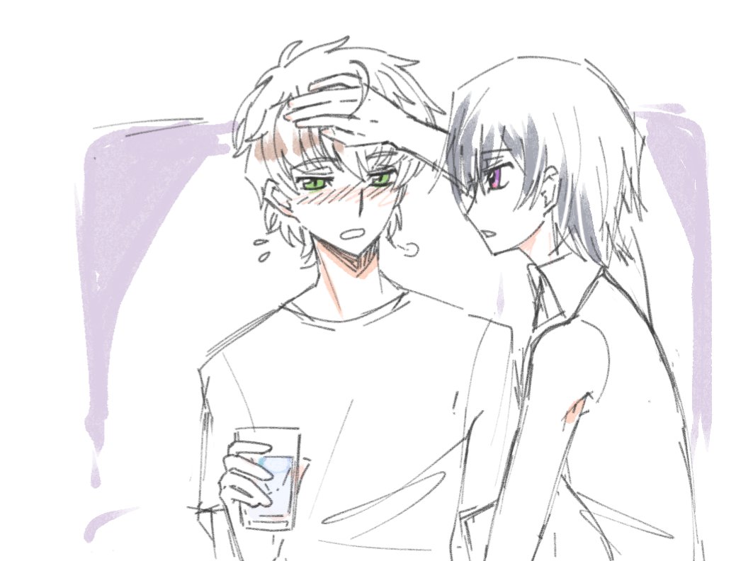 Mre2120's tweet photo. (っ﹏-) .｡o ヽ(´･д･｀)ﾉ🌡️

#CODEGEASS 
#コードギアス 
#ルルーシュ 
#枢木スザク https://t.co/1DmhUr77Dg