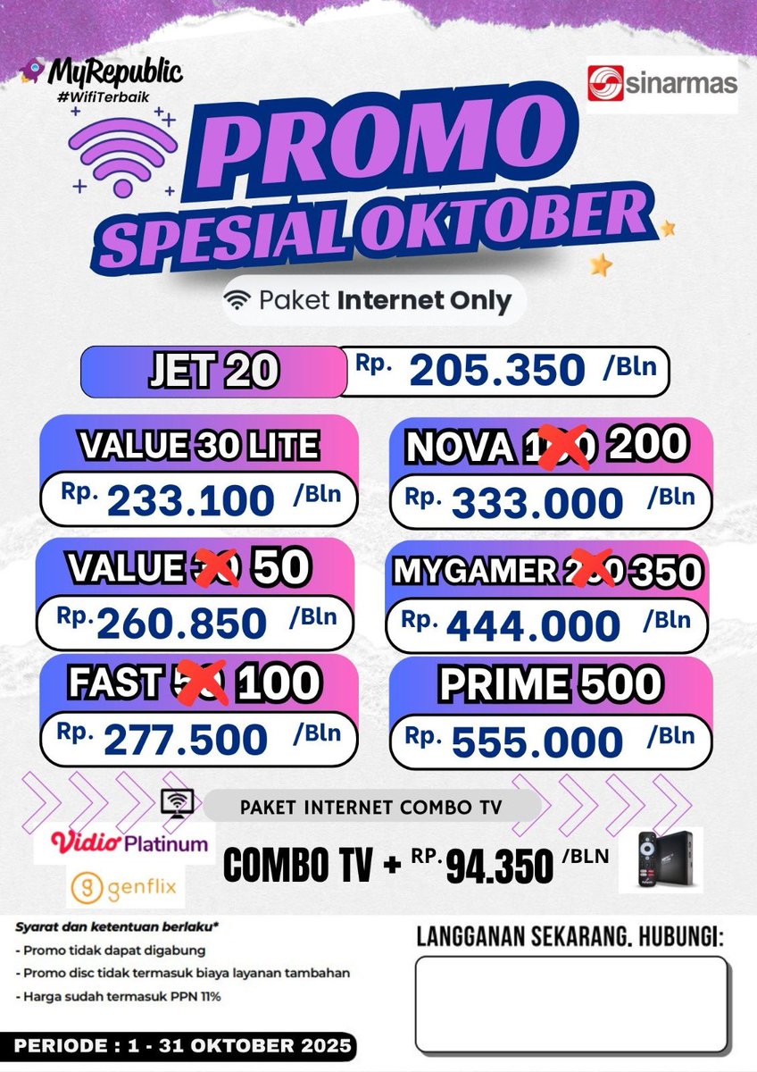 ivaresti02's tweet photo. @fess10nopember Mungkin berminat kak, bisa tanya2 dulu di kontak 08568090297 bisa pasang dulu bayar 3-7hari setelah pemasangan. Terima kasih🙏 https://t.co/24J0AQAwYw
