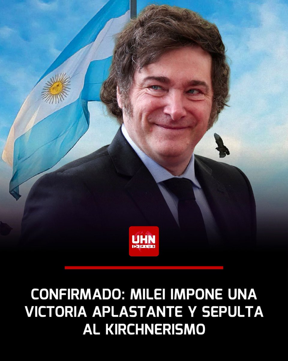 ‼️ATENCIÓN ARGENTINA 🇦🇷 
Partido del presidente Milei logra una victoria contundente en las elecciones legislativas con 41% de los votos y le propina una derrota contundente al neo comunista Kirchnerismo, que solo logró el 24% de la votación. 
VIVA LA LIBERTAD CARAJO !
<a href="/JMilei/">Javier Milei</a> 👏