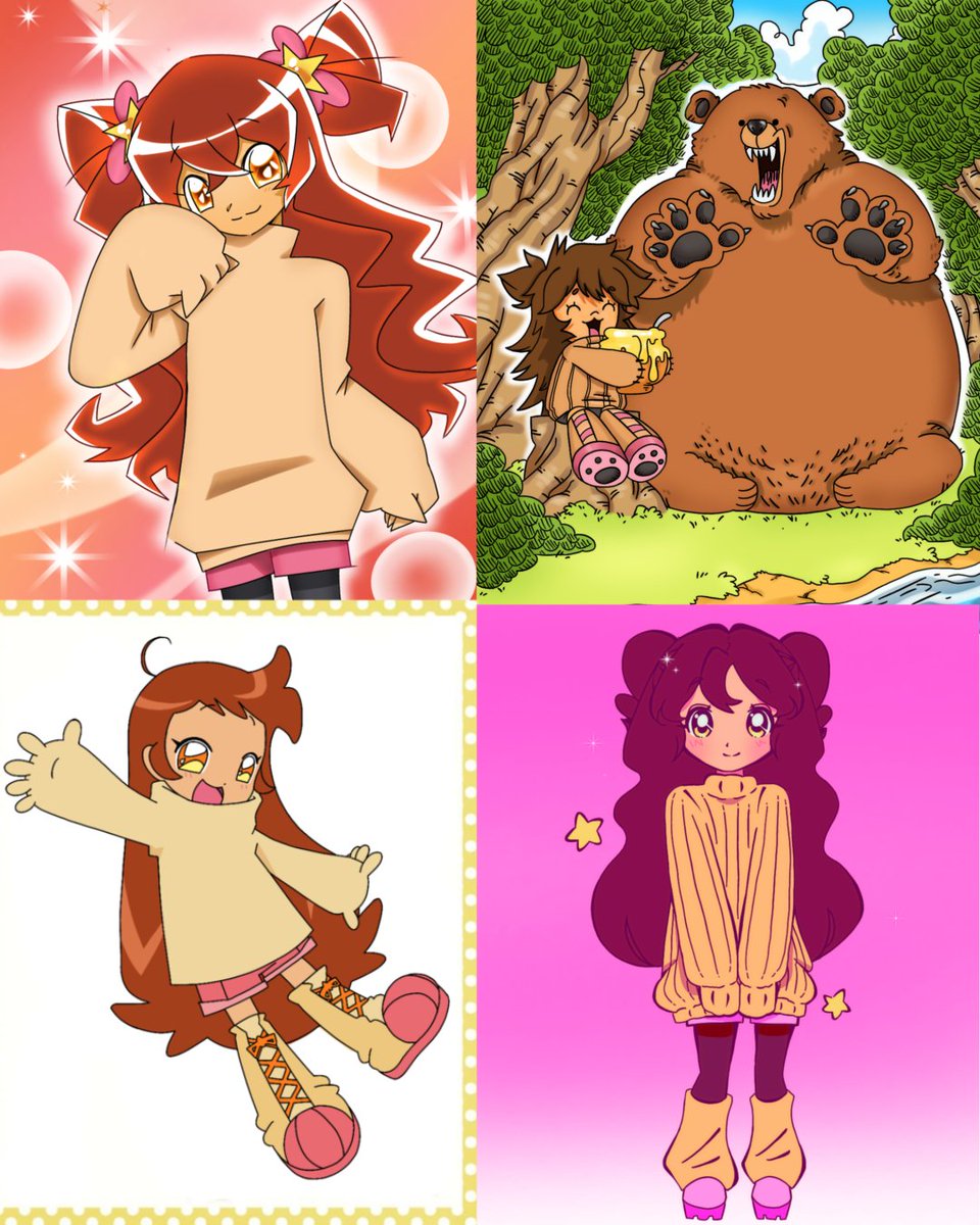 kwibble's tweet photo. My oc bear in different art styles!!! (Inspired by this artist ofc) https://t.co/EhDIjrYJ9G