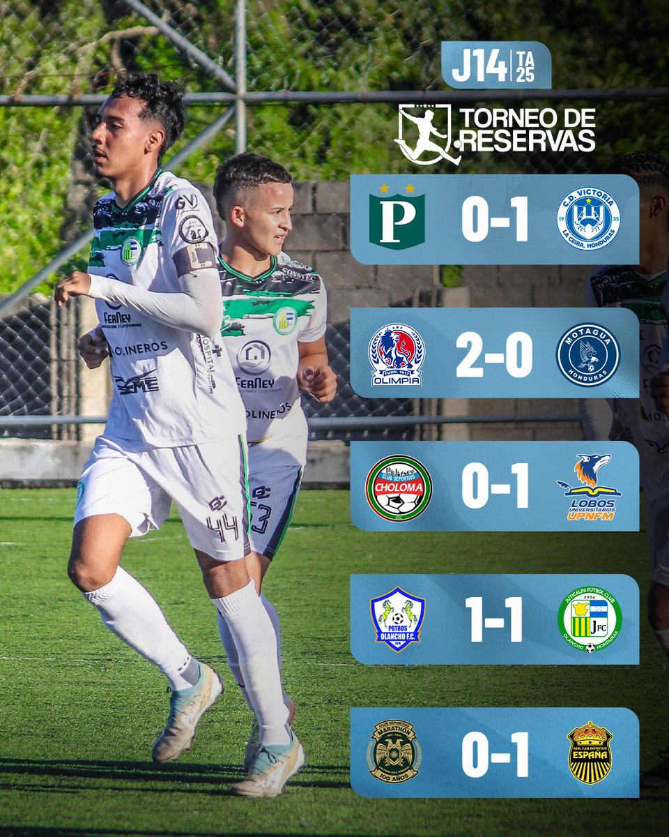 Los resultados de la #Jornada14 del #TorneoApertura 2025-2026 del #TorneoDeReservas. ⚽