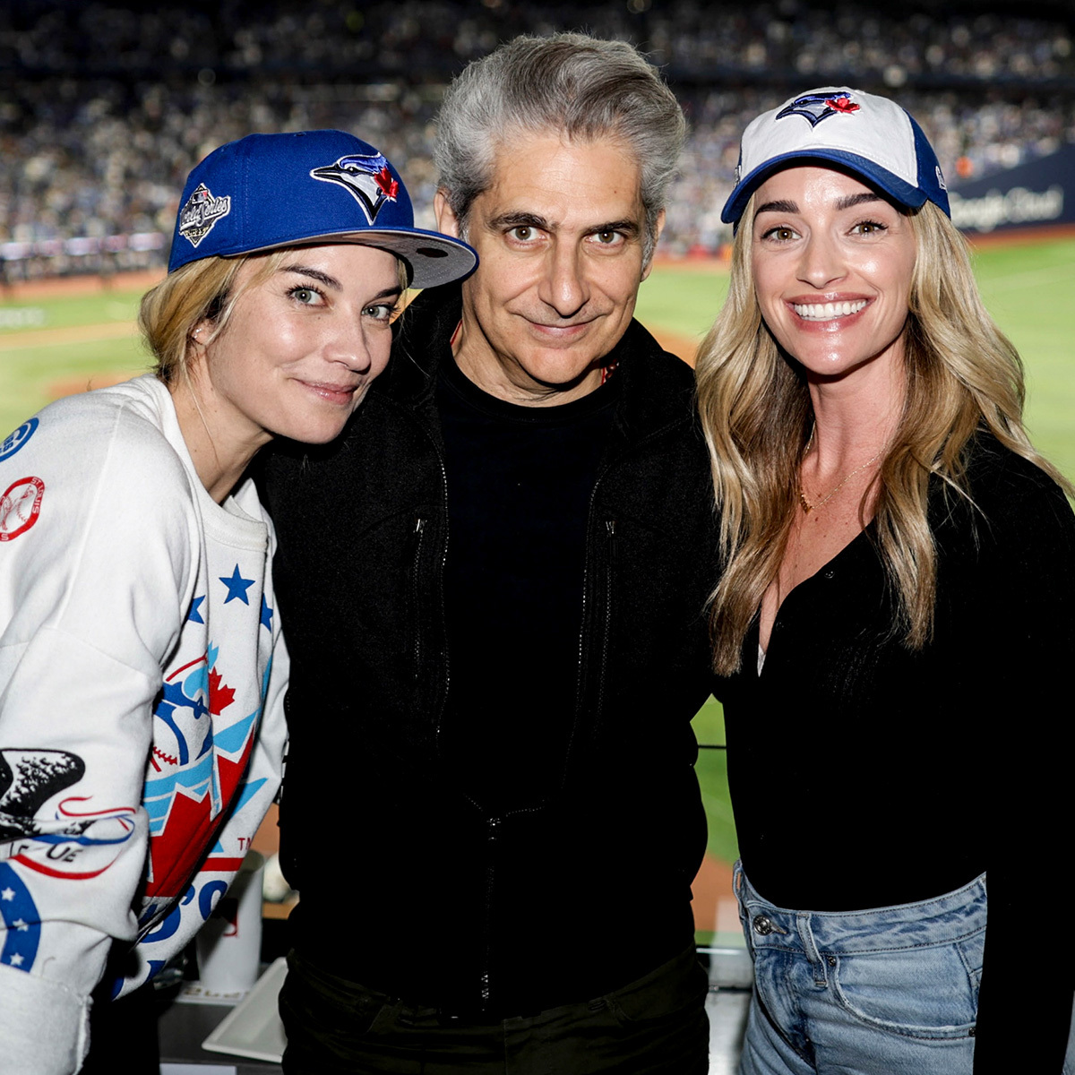 "Schitt's Creek" meets "The Sopranos" meets "Ginny &amp; Georgia"? 😂

Annie Murphy, Michael Imperioli and Brianne Howey were all in Toronto last night for #WorldSeries Game 2

What celebs are you hoping to see at the games in Los Angeles? 👀