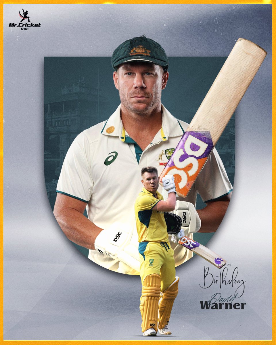 mrcricketuae's tweet image. Wishing David Warner, one of Australia’s most explosive openers and modern-day greats, a very Happy Birthday! 🎉🏏

#DavidWarner #HappyBirthday #AUSCricket