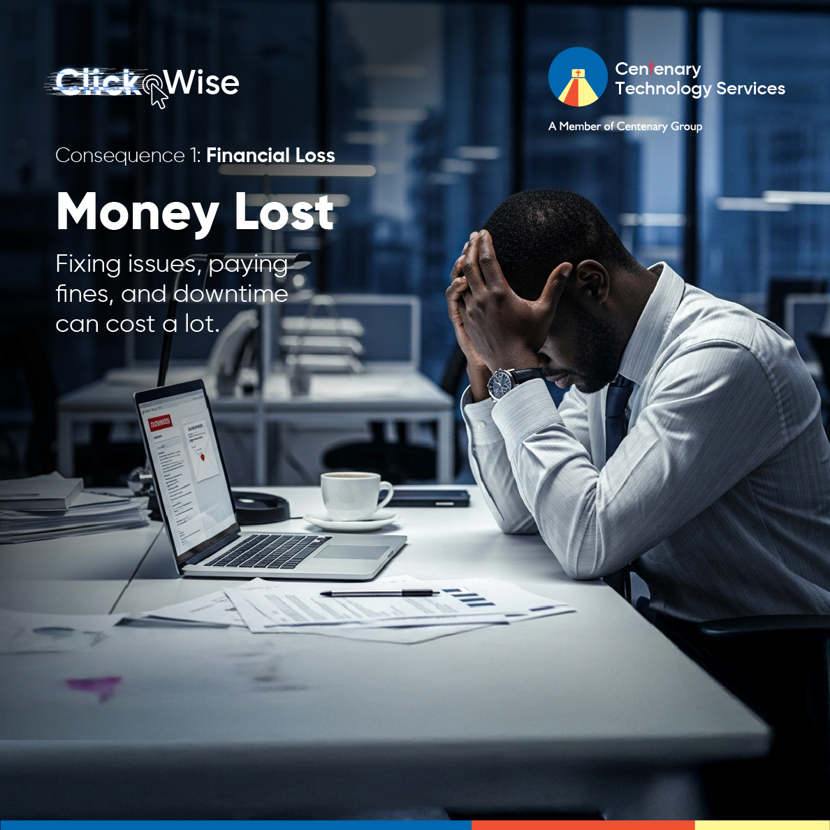 CenteTech's tweet image. Are you #ClickWise?

&quot;A data breach can result in financial loss through remediation costs, fines, and recovery expenses. Stay proactive, invest in cybersecurity.&quot;

#CyberSecurityMonth 
#CenteTech 
#StayCyberSmart 
#DataProtection