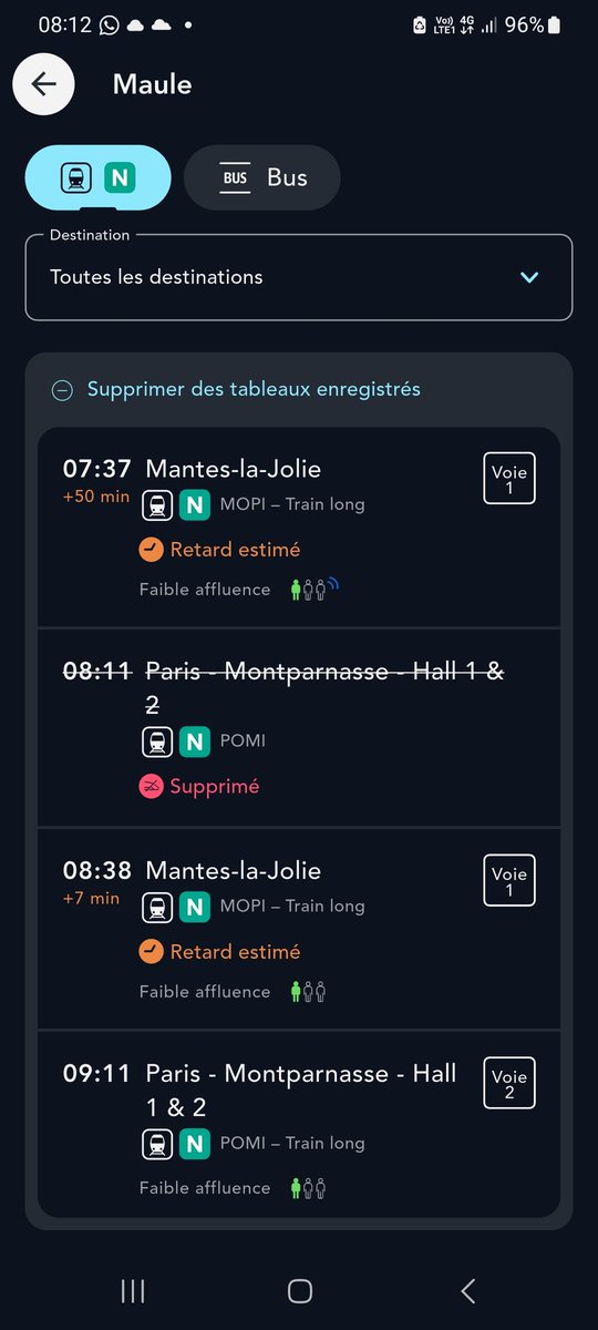 Bonjour 
Le POMI a 8h02 était annoncé ayant quitté Mantes à 8h01 sur l application sensé être localisé.
Il est supprimé désormais , pourquoi ?
Aussi pourquoi un train fret qui roule lentement entraîne autant de pagaille ?
Solution : plus de sillons fret en pointe? <a href="/Plusdetrains/">Plus de trains</a>