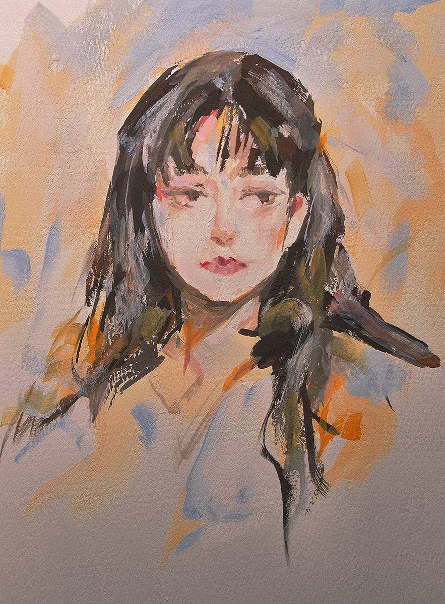 gouache color study of dannylailai's digital painting