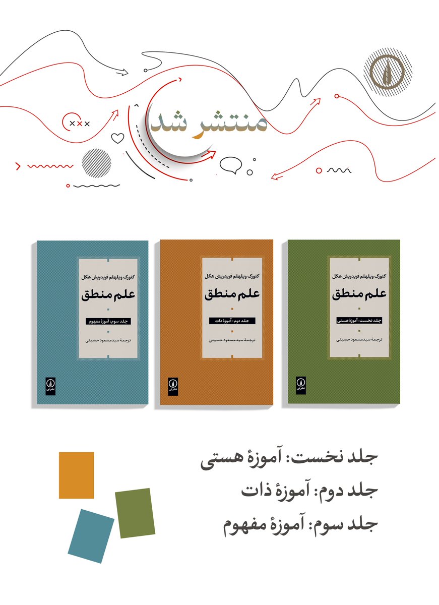 منتشر شد
«علم منطق» 
گئورگ ویلهلم فریدریش هگل
ترجمهٔ سیدمسعود حسینی

جلد نخست: آموزهٔ هستی
جلد دوم: آموزهٔ ذات
جلد سوم: آموزهٔ مفهوم

bit.ly/4osRCs5