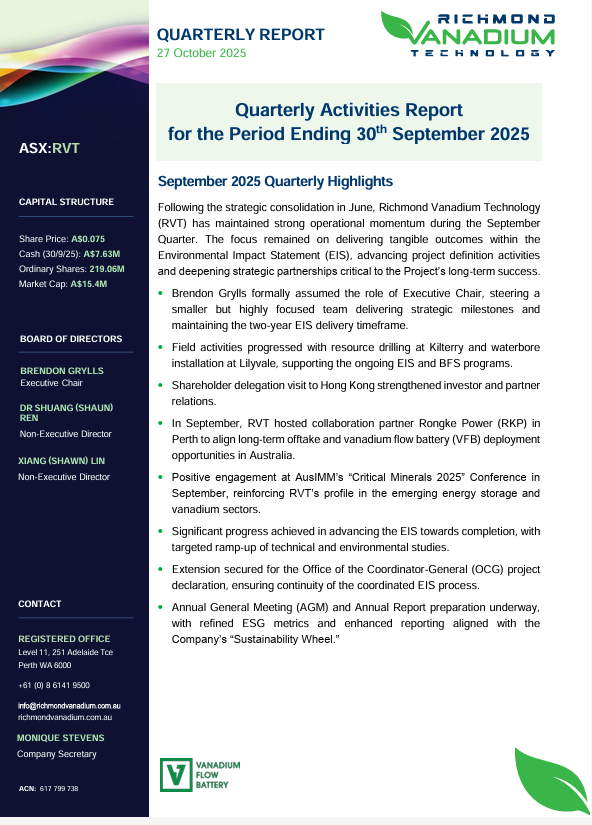 Richmond Vanadium Technology tweet media