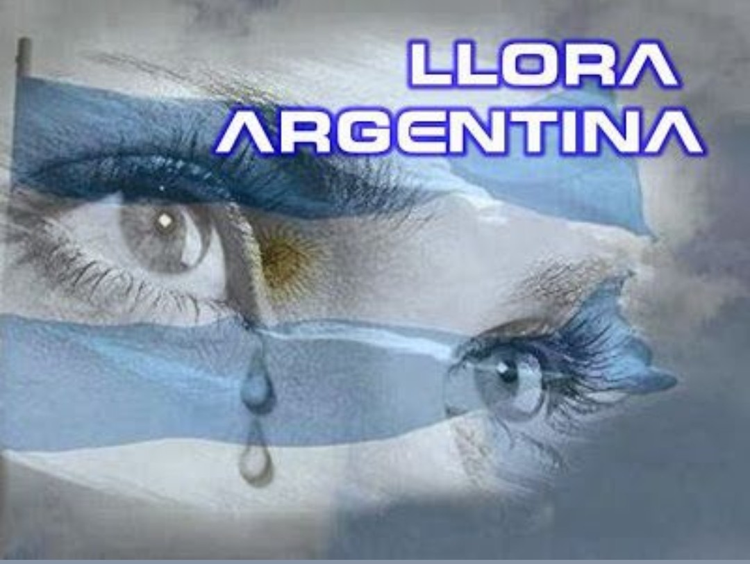 "REPÚBLICA ARGENTINA DE DUELO..."
GANÓ LA MAFIA, LA CORRUPCIÓN, LA DELINCUENCIA, LA MENTIRA, LA AMORALIDAD, LA IGNORANCIA, LA HIPOCRESÍA, EL NARCOTRÁFICO... 
😥🇦🇷😪🇦🇷😓🇦🇷😢