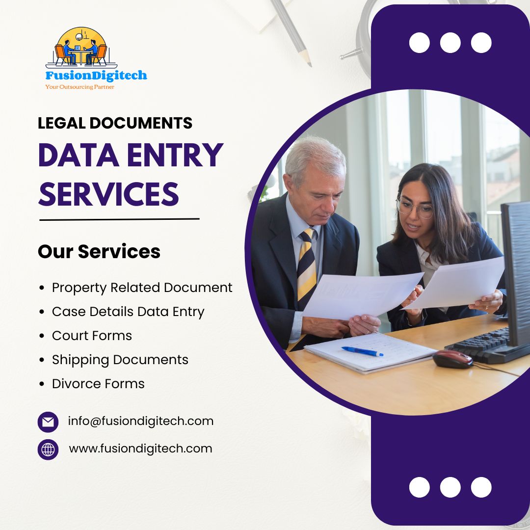 fusiondigitec's tweet image. Fusion Digitech provides accurate and confidential legal documents data entry services to help law firms, attorneys, and legal departments manage large volumes of data efficiently. 

🌐 fusiondigitech.com

#dataentryservices #legaldocument #DataAggregation #DataManagement