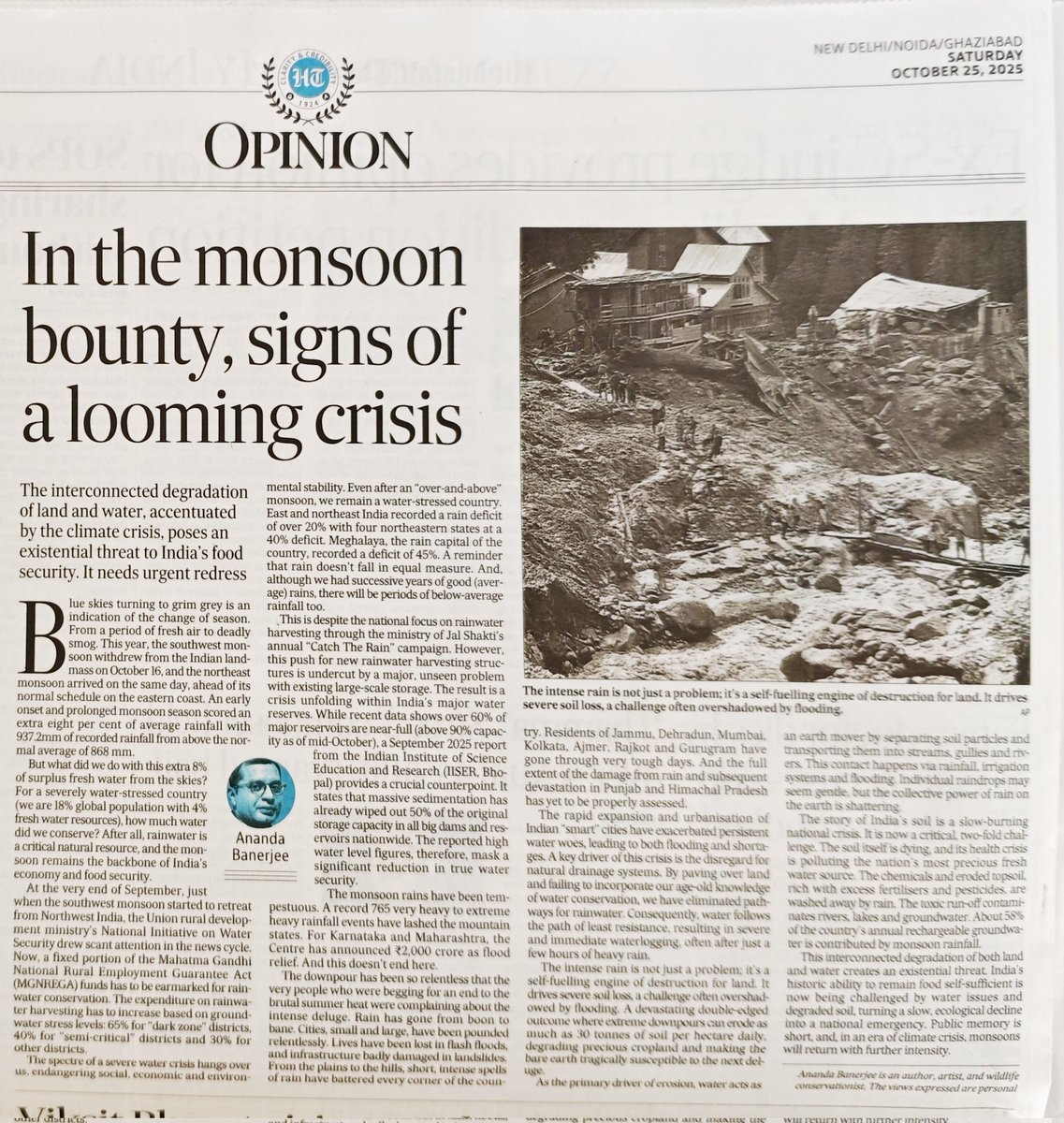protectwildlife's tweet image. What happens when #soil dies &amp;amp; #rain runs off? We starve. That's the cold reality. We can fix this by conserving soil &amp;amp; #rainwater only if we understand  the solution is in 'design,' case by case.  Copy-paste DPRs are failing us. It's time for local action. Agree?
#FoodSecurity