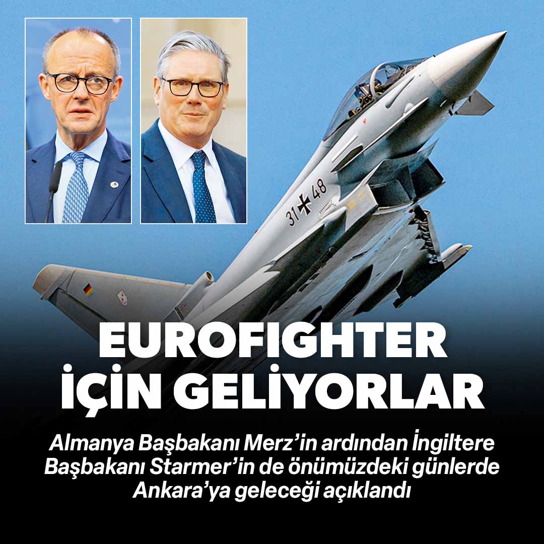yenisafak's tweet photo. Cumhurbaşkanı Erdoğan'ın Almanya Başbakanı Merz ve İngiltere Başbakanı Starmer ile görüşmelerinin ardından 40 Eurofighter anlaşmasının imzalanması planlanıyor.

🖊 @canberk_dogan1

Detaylar: https://t.co/taJhbVzkfA https://t.co/jSfwsAPDIs