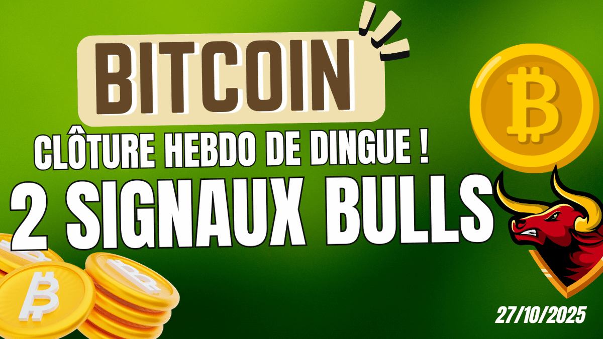 BITCOIN ARRÊTEZ TOUT 🚨 CETTE CLÔTURE HEBDO CHANGE TOUT 🚀 2 GROS SIGNAUX  BULLISH ! ANALYSE CRYPTO ✓ Vidéo disponible içi : 👉  https://t.co/hQHBlRrBJS - Commentez ma vidéo sur YouTube ✓ -