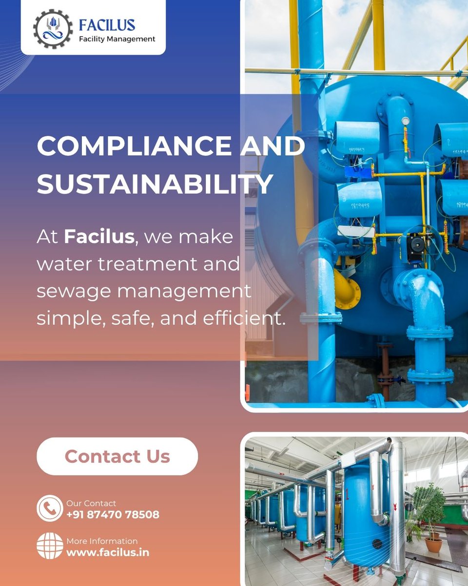 facilusfms's tweet image. Compliance + sustainability = our WTP/STP management. Facilus delivers both with efficiency."

.
#Facilus #STPManagement #WTPServices #CleanWater #SustainableFacilities #ProfessionalSolutions