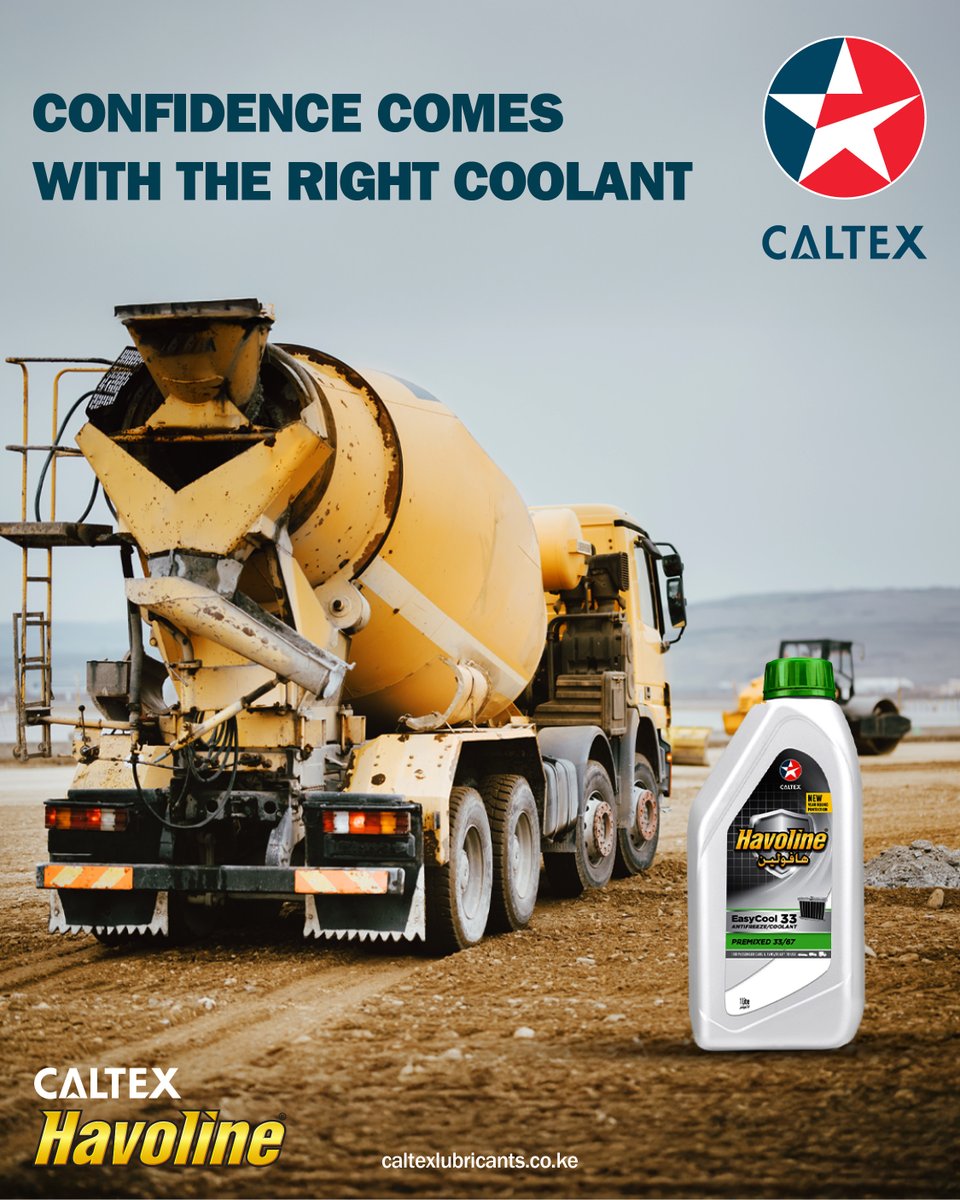 CaltexEA's tweet photo. When the heat rises, your engine shouldn’t break a sweat.

Havoline EasyCool33 is pre-mixed and ready to pour, protecting against corrosion while improving heat transfer across every metal surface. Built for light-duty diesel engines and tough conditions, it keeps your drive cool, steady, and stress-free.

📦 Find Havoline EasyCool33 at an authorised Caltex dealer: https://t.co/RgMU6qA12x