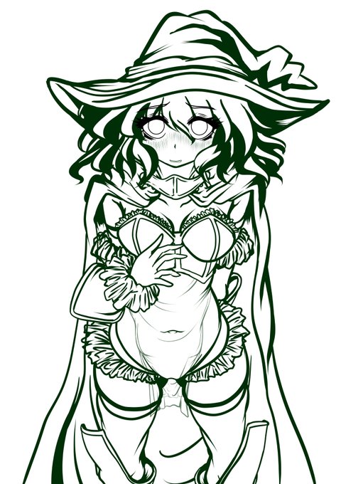 晴れた昼下がりの線画
#えんちーちゃん
#オリキャラは性癖の見本市 