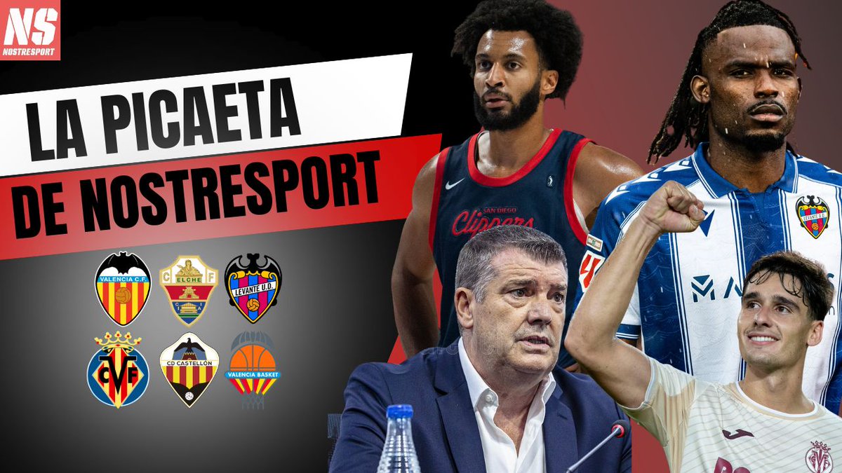 A las 10:15 estaremos en directo con La Picaeta de Nostresport 

Punto del <a href="/LevanteUD/">Levante UD</a> con Alonso García
Derrota en Cornellà <a href="/saanticandeel_/">UEFI 🌴🌟 (DE PRIMERA)</a> 
VCF vs VILL con <a href="/Yefrisu/">Efrén Moreno</a> 

Tertulia <a href="/Sergi98Martinez/">Sergi Martínez</a> <a href="/24Chuso/">Josep Vicent M.S</a> y <a href="/arturouv14/">Arturo</a> 

twitch.tv/nostresport
youtube.com/@diarinostresp…