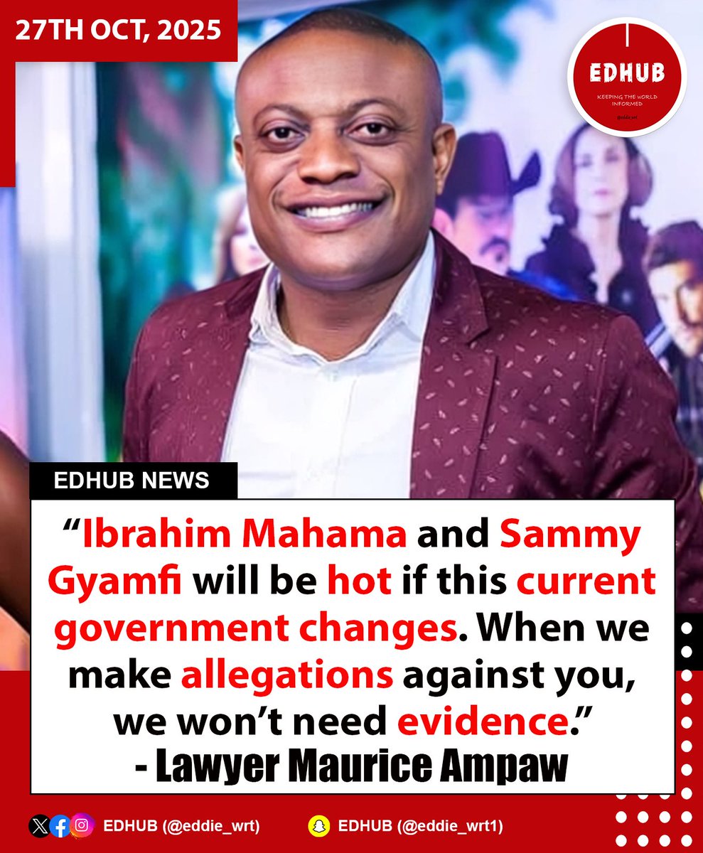 eddie_wrt's tweet photo. “Ibrahim Mahama and Sammy Gyamfi will be hot if this current government changes. When we make allegations against you, we won’t need evidence.” - Lawyer Maurice Ampaw https://t.co/r421VlPKor