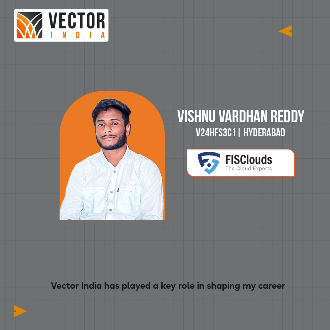 Vector_India's tweet image. Level up your tech career with Vector India’s Full Stack Development course! Gain real skills, hands-on training, and placement support just like Vishnu, who got placed at FISClouds. Start your journey today!
#FullStackDevelopment #TechCareer #CodingSkills #LearnToCode #developer