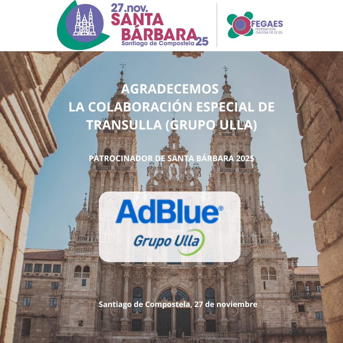 FEGAES_'s tweet image. FEGAES agradece a Transulla (Grupo Ulla) por su patrocinio Platino en #SantaBárbara2025.
Compromiso con servicio, AdBlue® y transporte para estaciones de servicio que impulsa la energía del futuro.
#FEGAES2025 #Transulla #EstacionesDeServicio