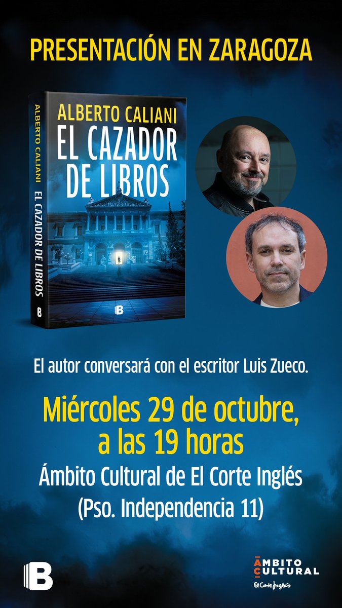 ¡Oh, maños! Esto será este miércoles. ¿Os veo allí?

#Zaragoza #libros #novela #biblioteca