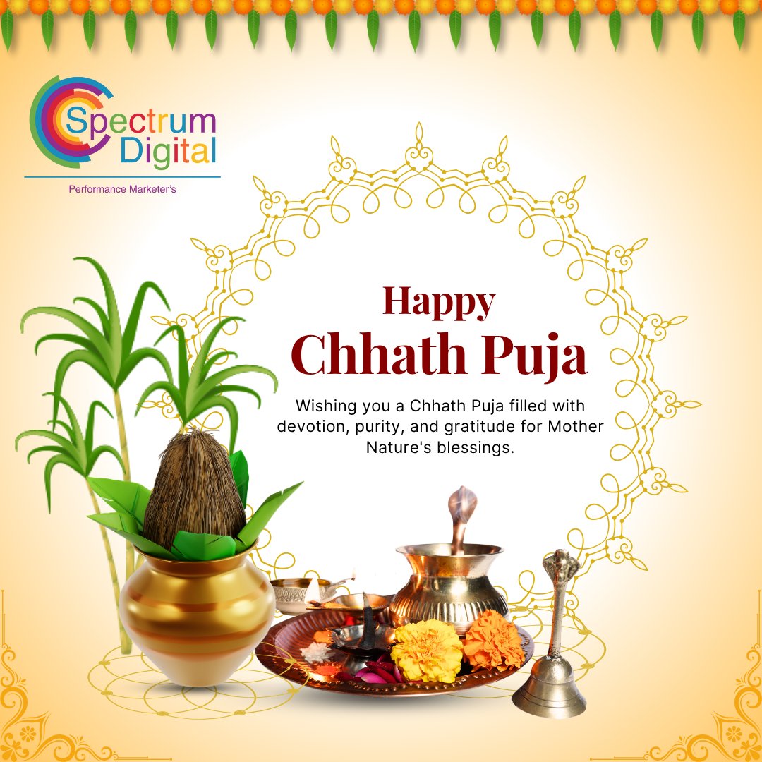 Spectrum_Digit's tweet image. Wishing everyone a blessed and joyful Chhath Puja! 🙏✨
Let’s honor the divine 🌞Sun God with devotion offering prayers to the setting and rising sun for harmony and well-being. 🌅🌾

#chhathpuja #chhathpuja2025 #suryadev #indianfestivals #faithandtradition #sunworship