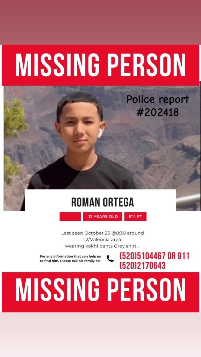 Missing 12 year old