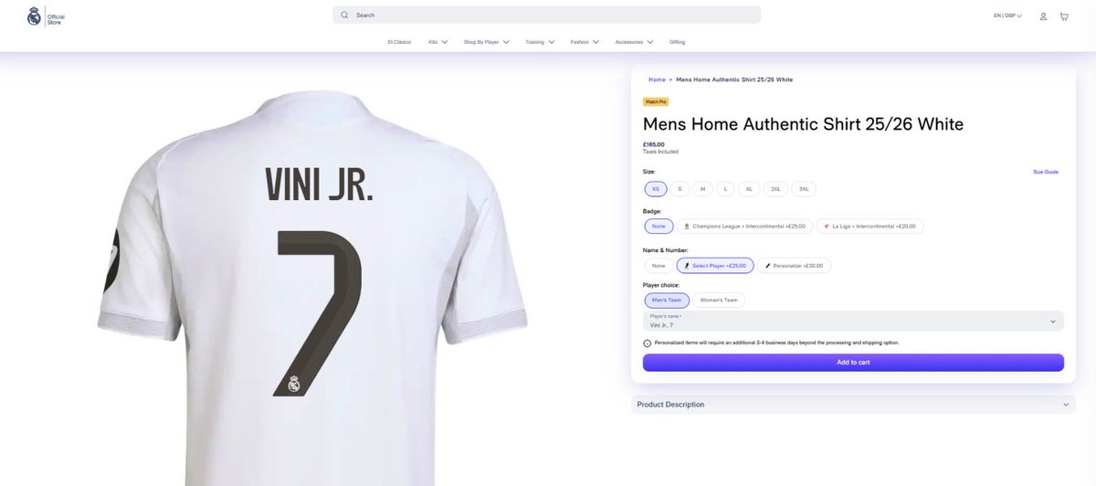 snrdmst's tweet photo. Want Vini Jr.’s shirt? It’s way easier to get it from the Official Real Madrid Store. 🤣 #ElClasico #HalaMadrid @realmadrid @vinijr https://t.co/fFnWgonM1v