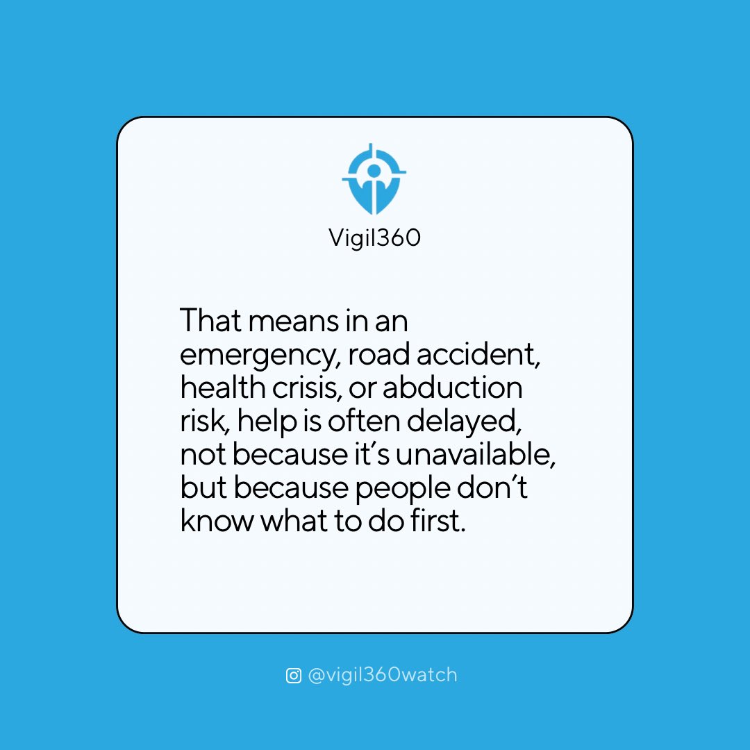 vigil360watch's tweet photo. Most people never think about safety until it’s too late. Whether it’s a flat tire at night or a wrong turn, anything can happen when you least expect it.

Download Vigil360 app today and put your safety first this week. 🩵

#Vigil360 #Yoursafetycompanion #Nigerians #safety https://t.co/nP28CLKnMw