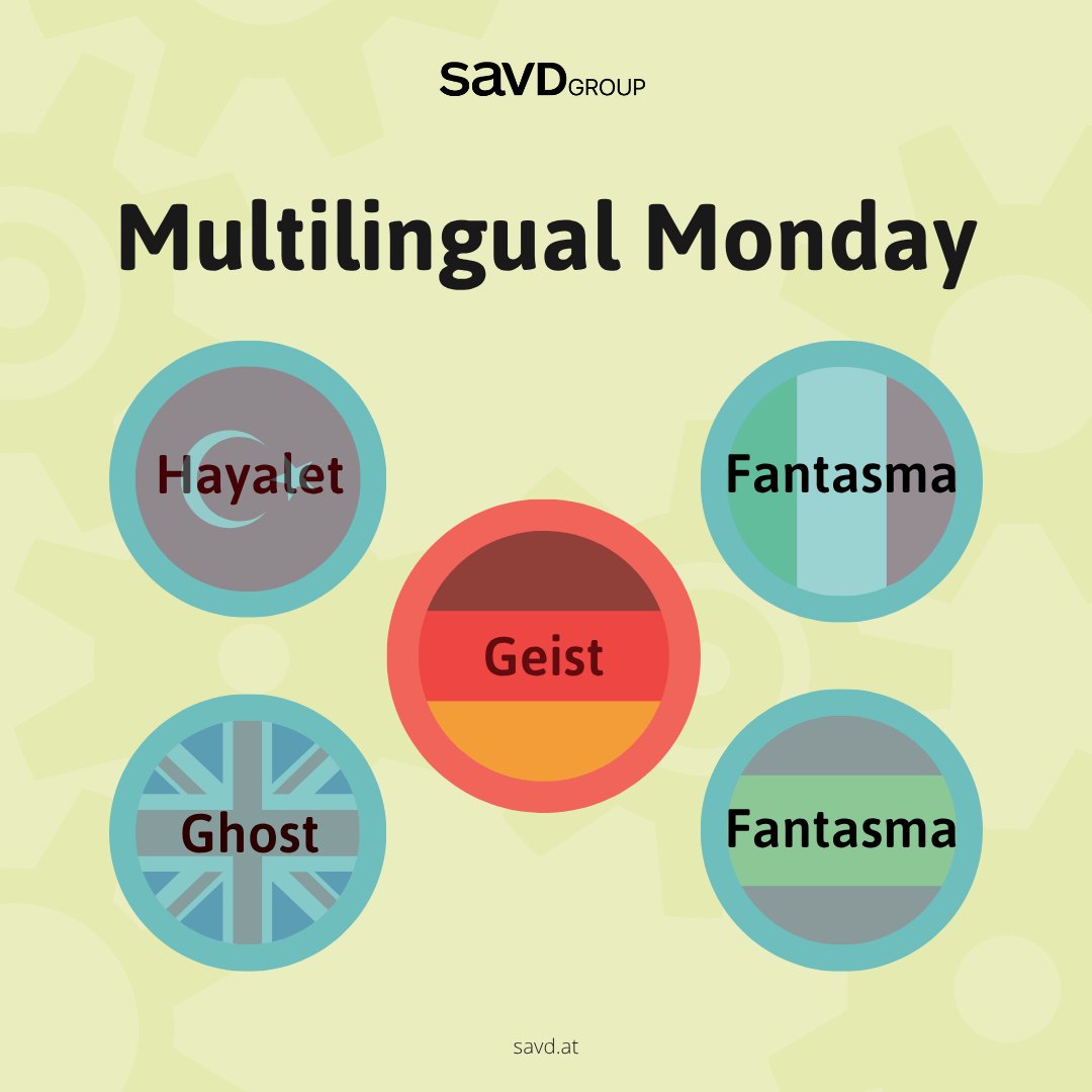 Videodolmetsch's tweet image. 🌍 Multilingual Monday 🌍
Heute geht es um etwas, das man manchmal sieht – oder auch nicht 👻✨
Passend, denn Halloween ist schon am Freitag! 🎃
💬 Wie heißt das in deiner Sprache? Schreib’s in die Kommentare! 🌐🫱🏼‍🫲🏾

#MultilingualMonday #Sprachenvielfalt #Halloween