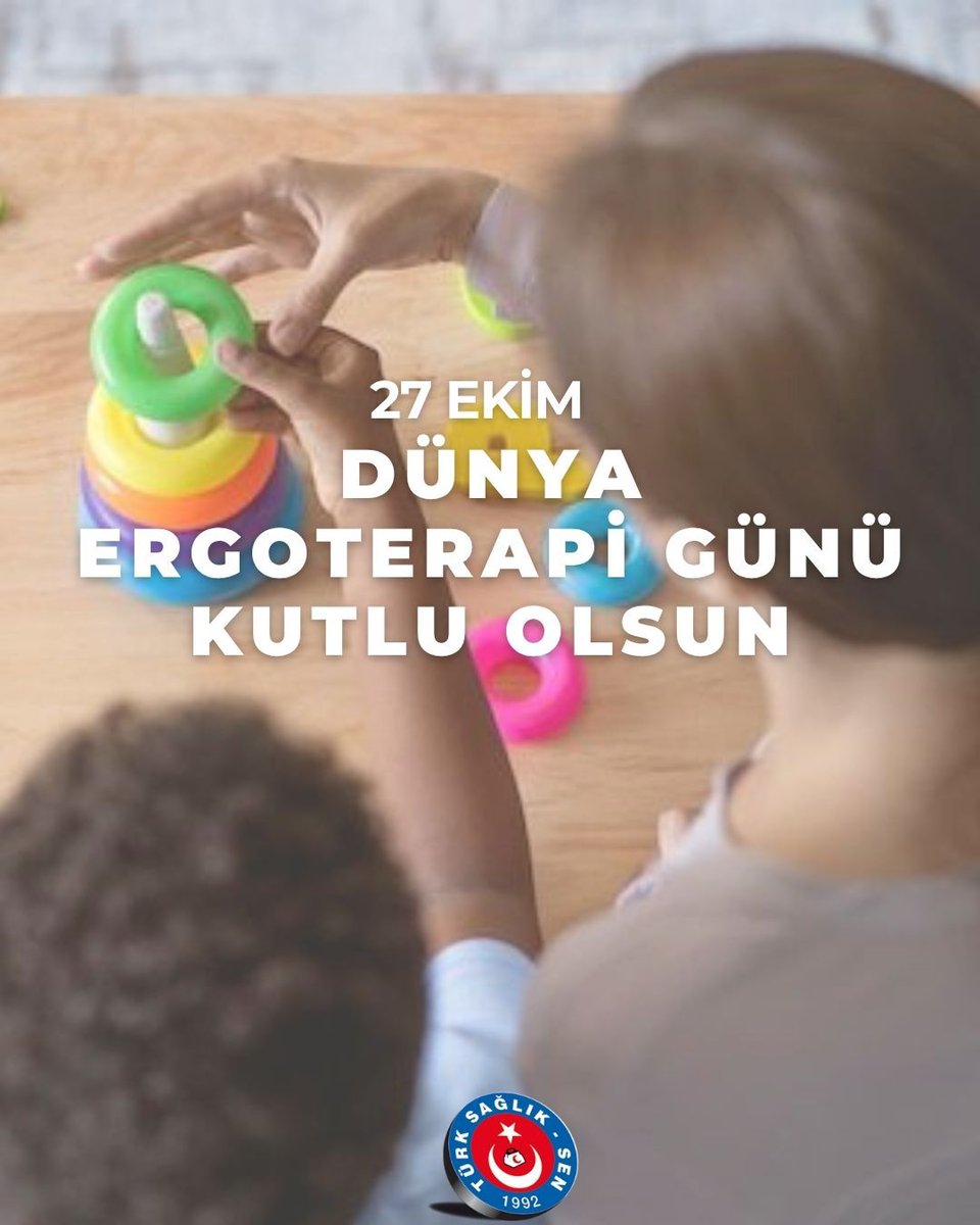 Özverili ile hizmet üreten tüm ergoterapistlerimizin 27 Ekim Dünya Ergoterapi Günü Kutlu Olsun.