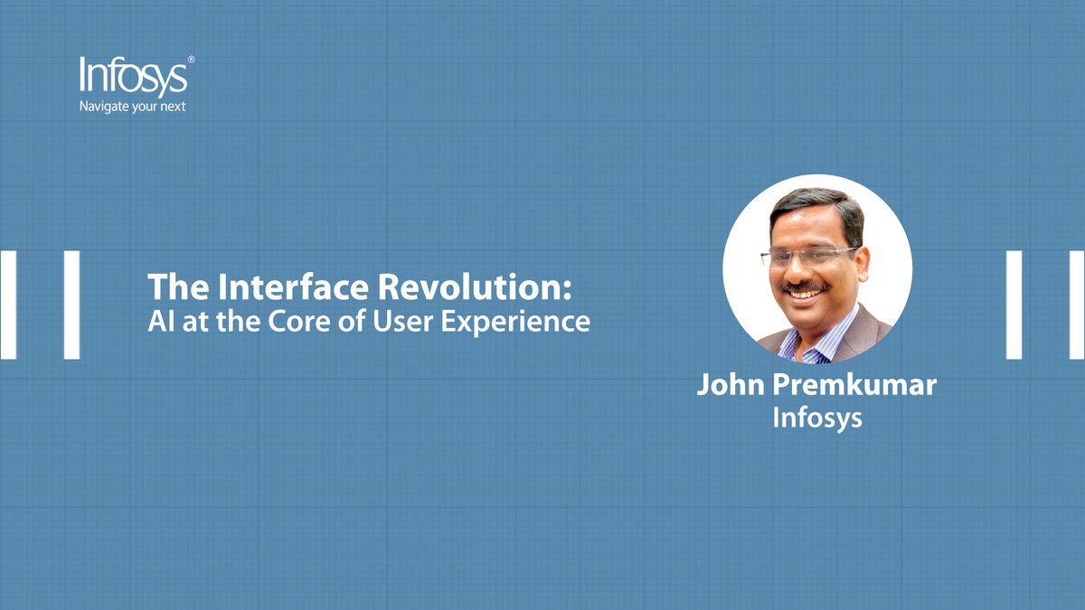 Infosys's tweet image. The future is intent-driven. Is your industry ready? 
AI is changing the game—from commands to intentions. Interfaces now anticipate, adapt, and respond. Explore John Premkumar&apos;s insightful article to learn how #AI is transforming #DigitalExperiences across sectors.…