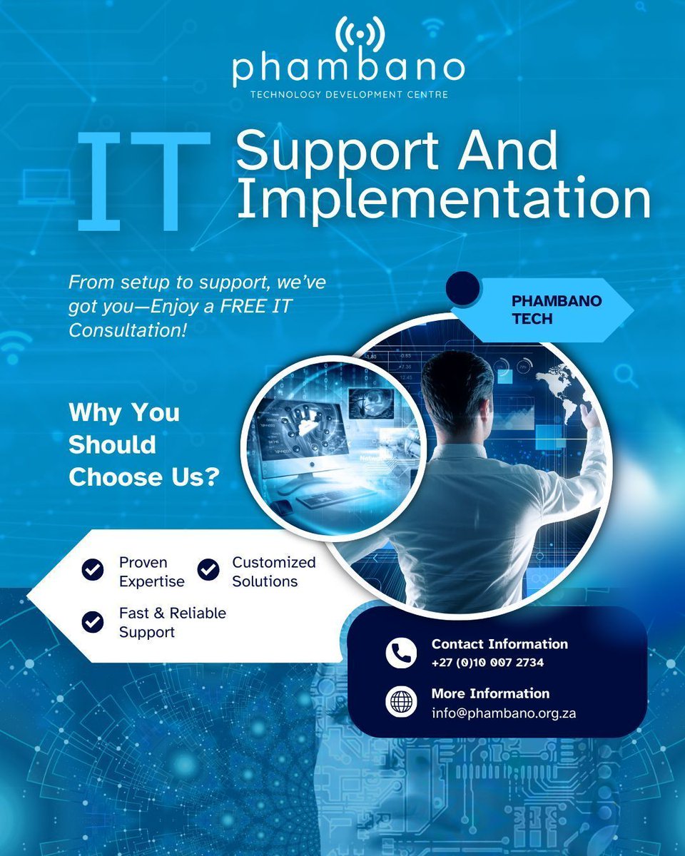 Affordable IT Support for Nonprofits! Running a nonprofit is tough &amp; tech shouldn’t add to the load. 

We offer:
✅ Software installation - R500  
✅ Free IT Consultation 
✅ Email migration - domain setup only - R500 
✅ Email migration &amp; setup - R500 per user 

📩 Book today!